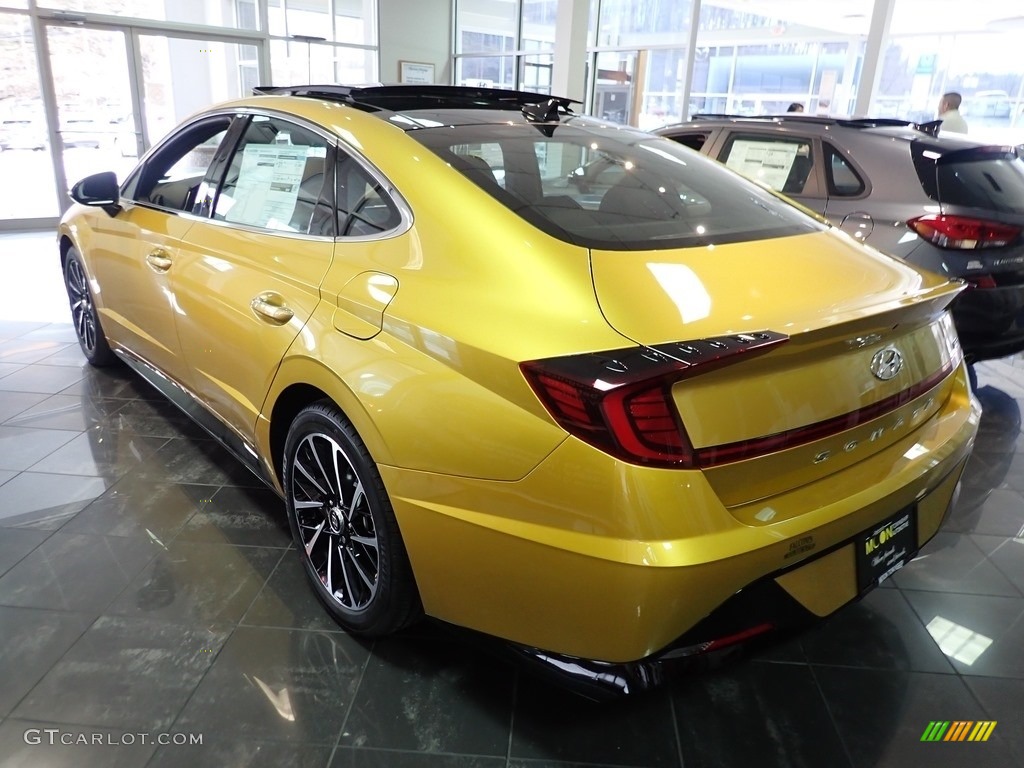 2020 Sonata SEL Plus - Glowing Yellow / Black photo #5