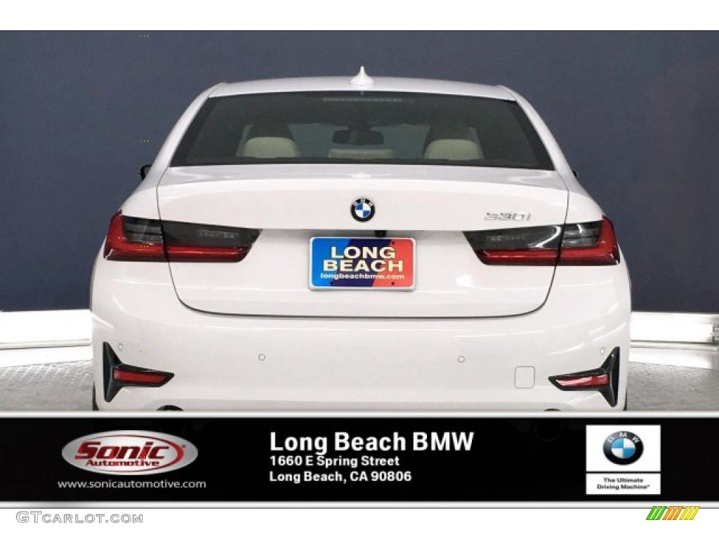 2020 3 Series 330i Sedan - Alpine White / Canberra Beige photo #3