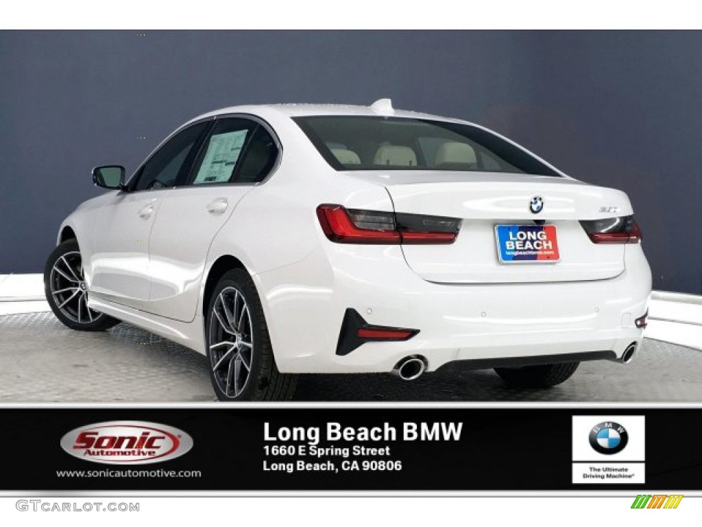 2020 3 Series 330i Sedan - Alpine White / Canberra Beige photo #2