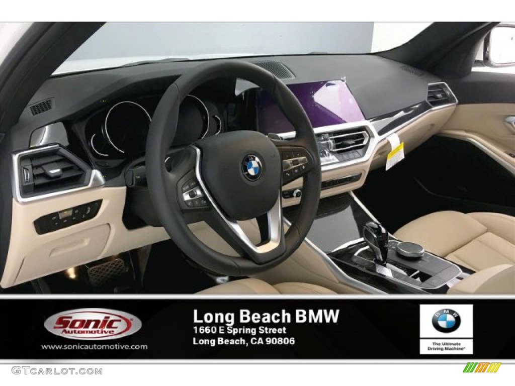 2020 3 Series 330i Sedan - Alpine White / Canberra Beige photo #4