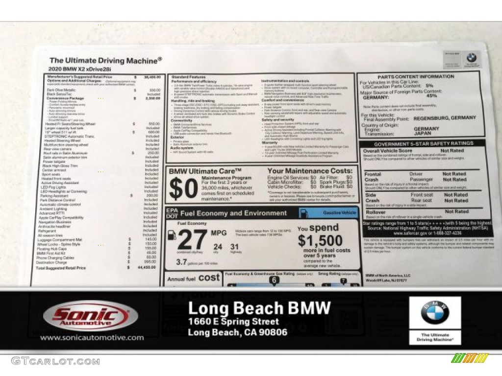 2020 X2 xDrive28i - Dark Olive Metallic / Black photo #10