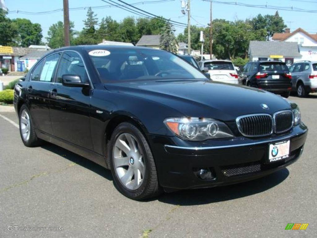 2007 7 Series 750i Sedan - Black Sapphire Metallic / Black photo #2