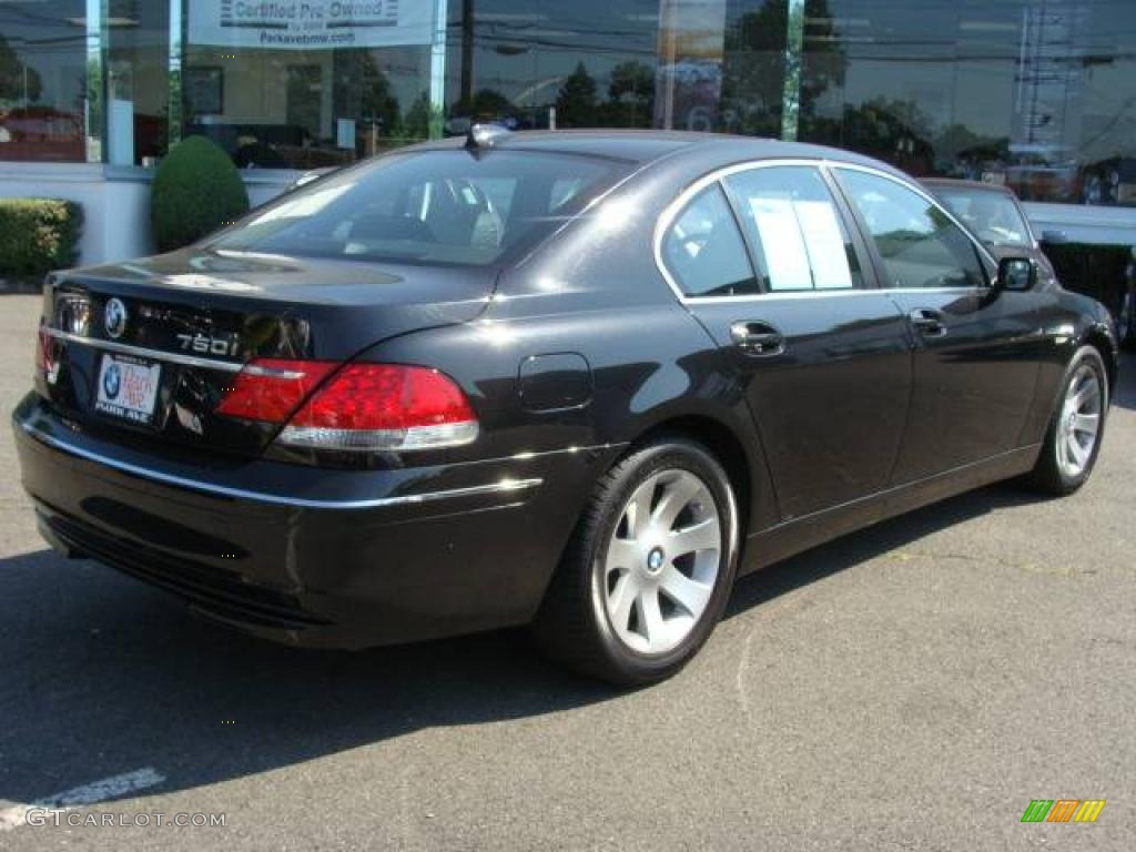 2007 7 Series 750i Sedan - Black Sapphire Metallic / Black photo #8