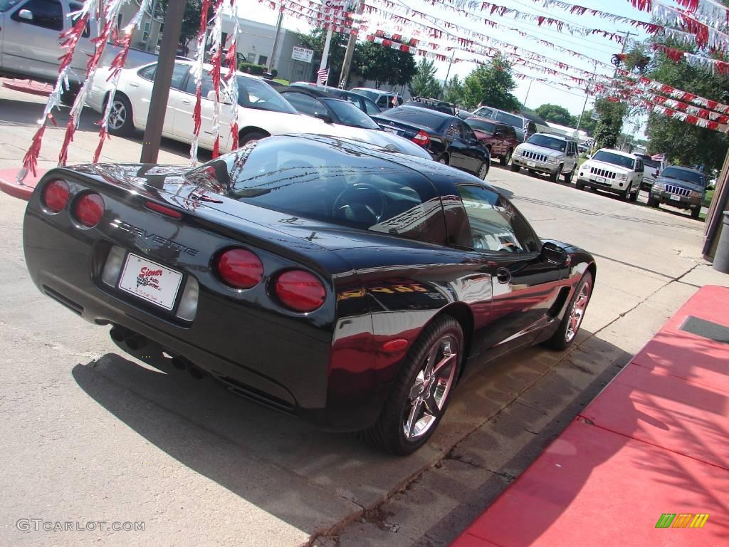 2000 Corvette Coupe - Black / Black photo #4
