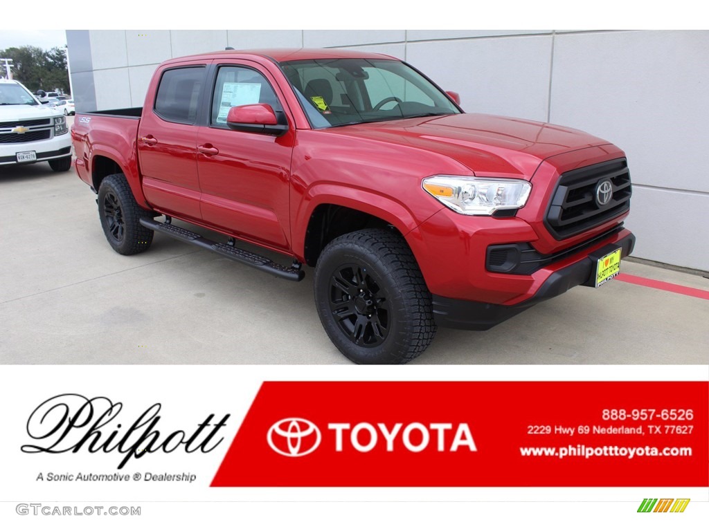 2020 Tacoma SR Double Cab - Barcelona Red Metallic / Cement photo #1