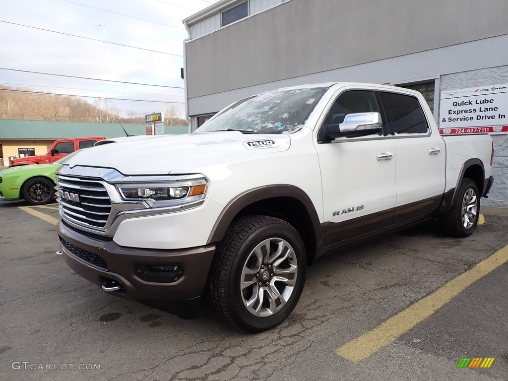 2020 1500 Longhorn Crew Cab 4x4 - Ivory White Tri-Coat Pearl / Light Mountain Brown/Mountain Brown photo #1