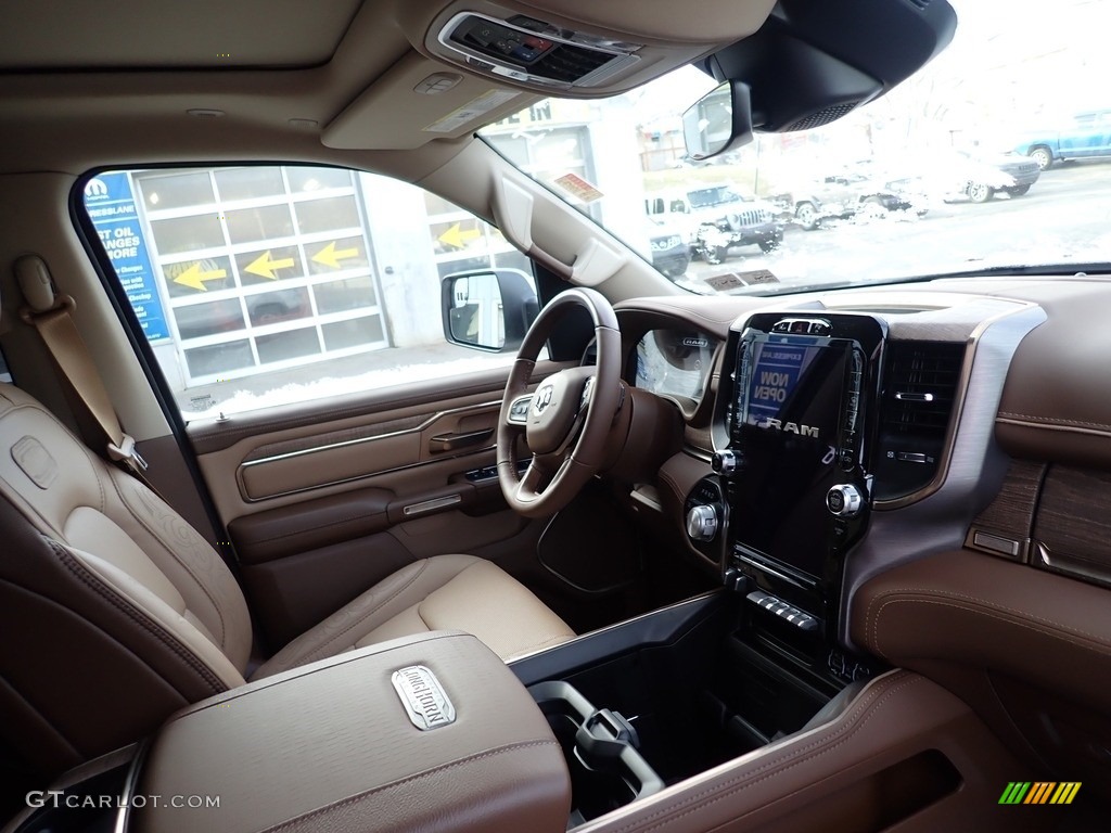 2020 1500 Longhorn Crew Cab 4x4 - Ivory White Tri-Coat Pearl / Light Mountain Brown/Mountain Brown photo #9