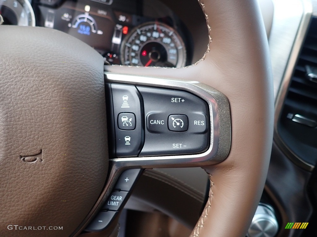 2020 Ram 1500 Longhorn Crew Cab 4x4 Light Mountain Brown/Mountain Brown Steering Wheel Photo #136874025