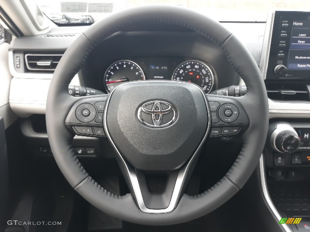 2020 Toyota RAV4 XLE Premium AWD Light Gray Steering Wheel Photo #136875573