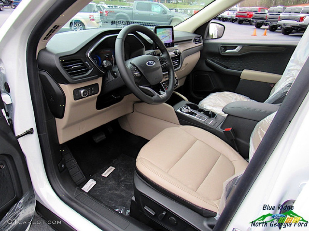 2020 Escape Titanium 4WD - Star White Metallic Tri-Coat / Sandstone photo #29