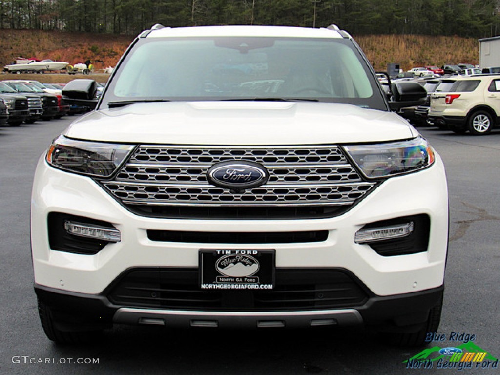 2020 Explorer Limited 4WD - Star White Metallic Tri-Coat / Sandstone photo #8