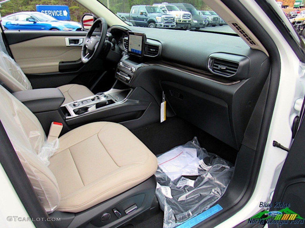 2020 Explorer Limited 4WD - Star White Metallic Tri-Coat / Sandstone photo #30