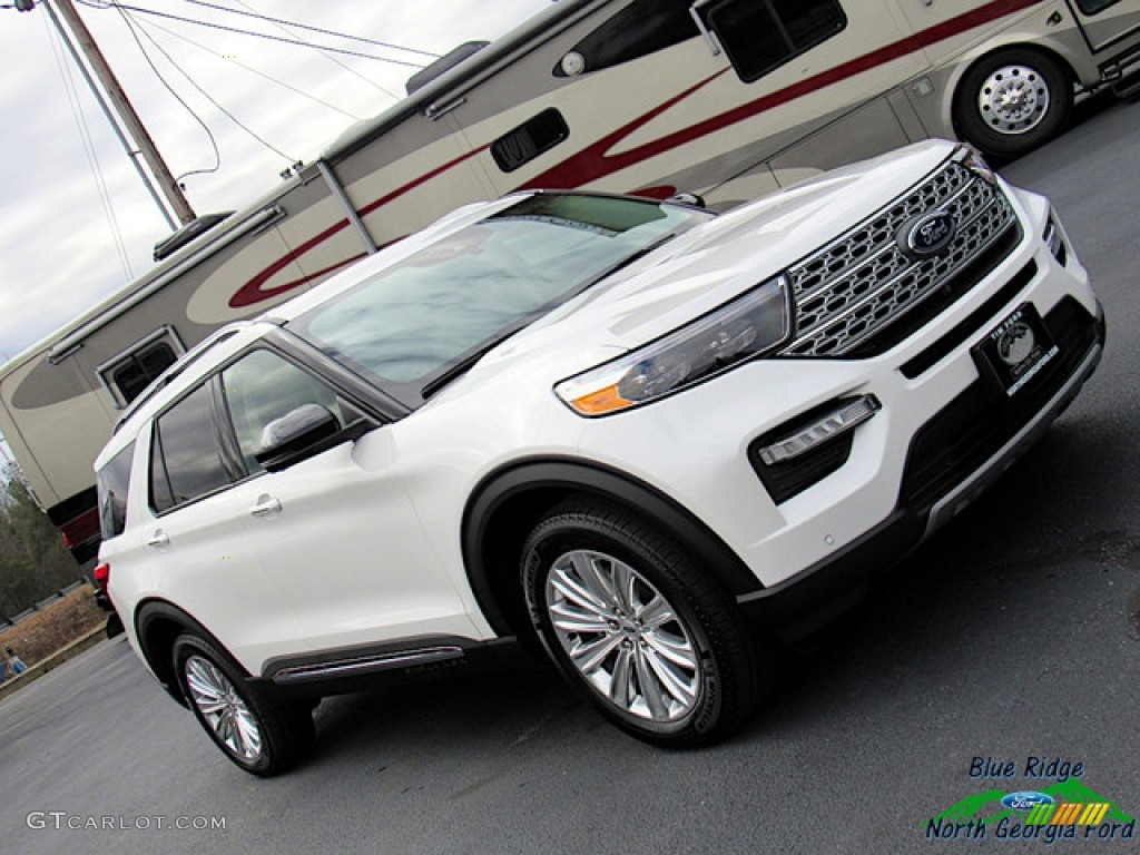 2020 Explorer Limited 4WD - Star White Metallic Tri-Coat / Sandstone photo #33