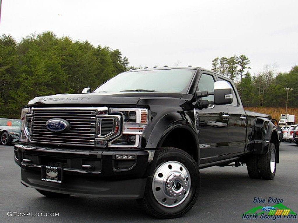2020 F450 Super Duty Platinum Crew Cab 4x4 - Agate Black / Dark Marsala photo #1