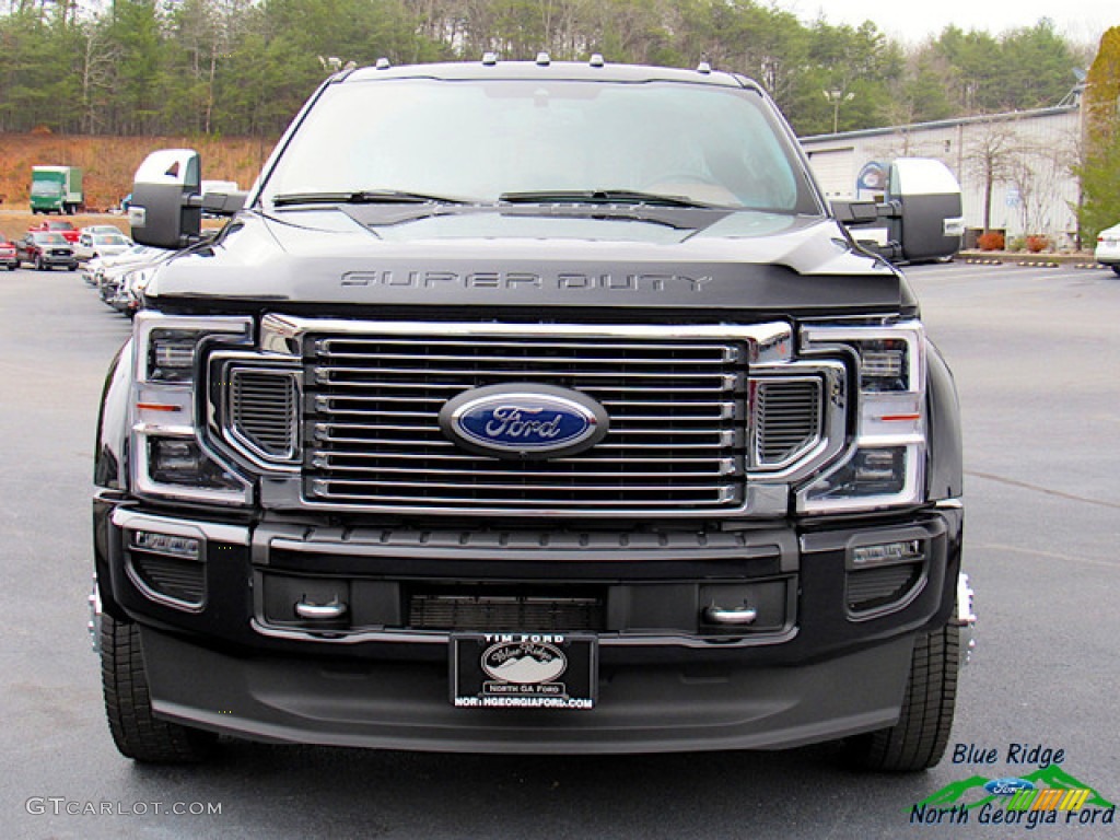 2020 F450 Super Duty Platinum Crew Cab 4x4 - Agate Black / Dark Marsala photo #8