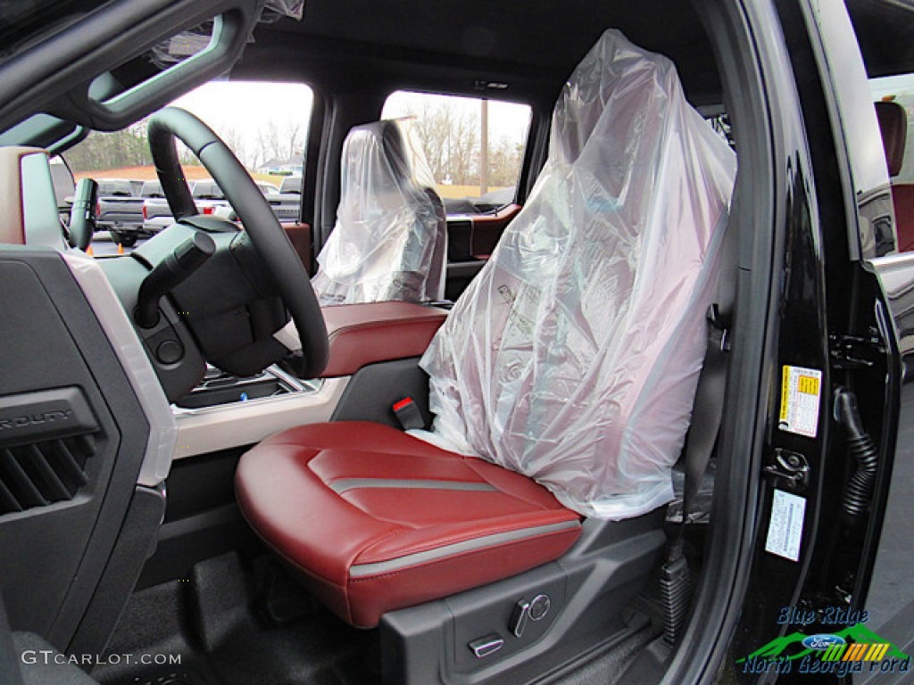 2020 F450 Super Duty Platinum Crew Cab 4x4 - Agate Black / Dark Marsala photo #10