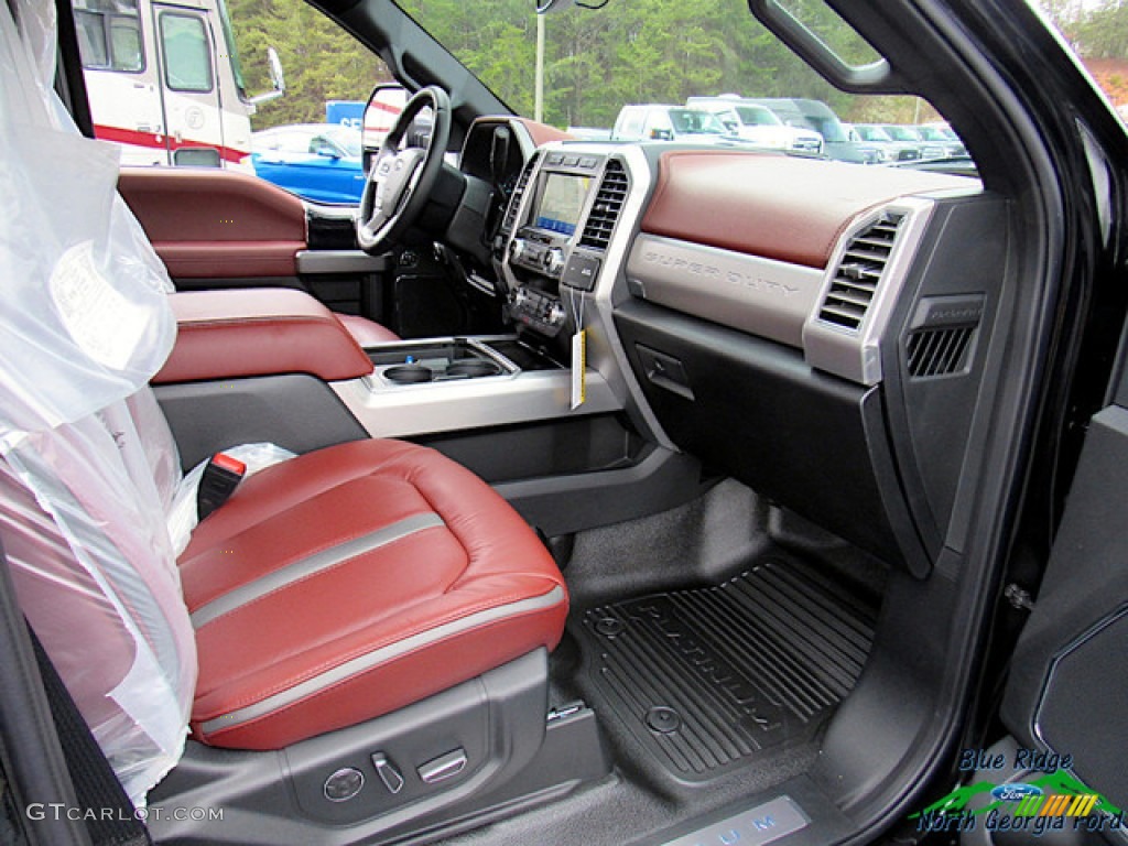 2020 F450 Super Duty Platinum Crew Cab 4x4 - Agate Black / Dark Marsala photo #37