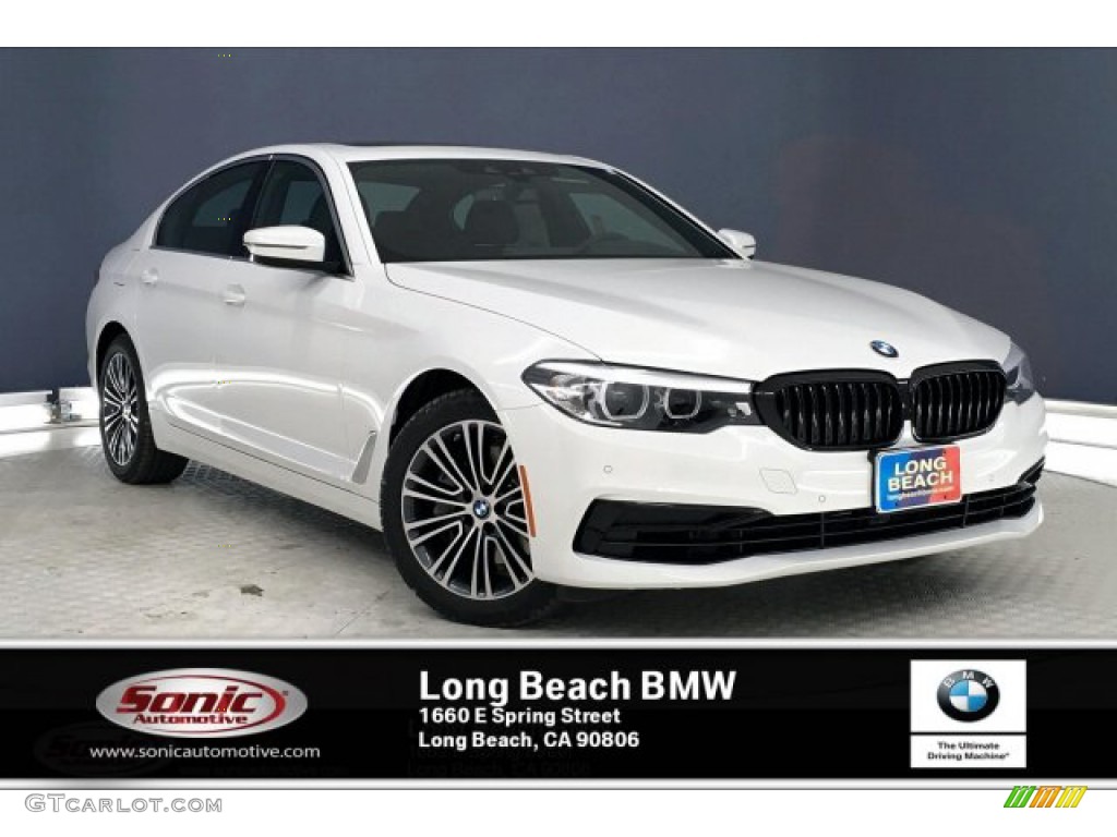 2020 5 Series 540i Sedan - Alpine White / Black photo #1