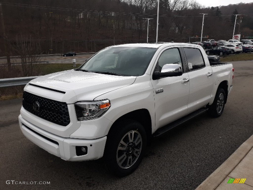 2020 Tundra Platinum CrewMax 4x4 - Super White / Black photo #41