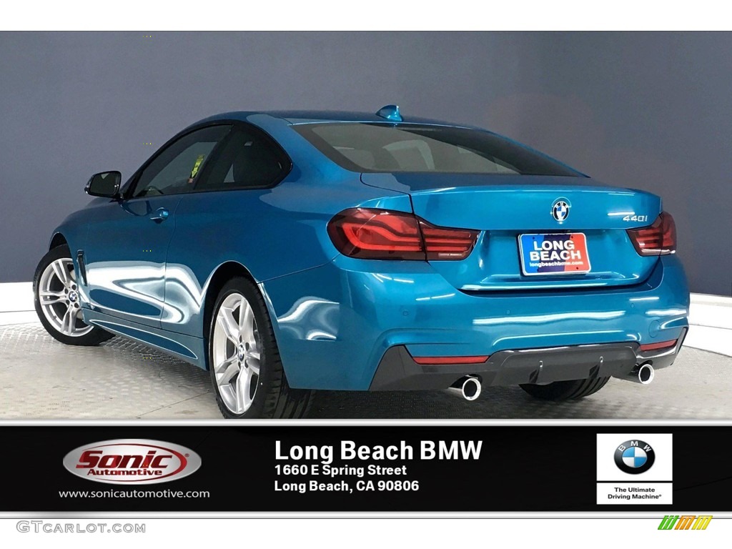 2020 4 Series 440i Coupe - Snapper Rocks Blue Metallic / Black photo #2