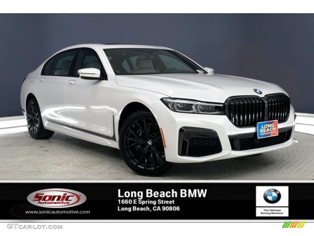 2020 7 Series 740i Sedan - Mineral White Metallic / Ivory White/Black photo #1