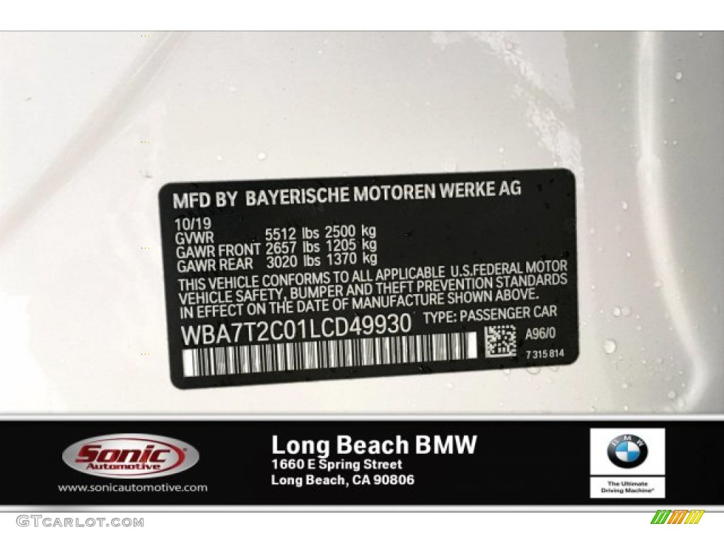 2020 7 Series 740i Sedan - Mineral White Metallic / Ivory White/Black photo #11