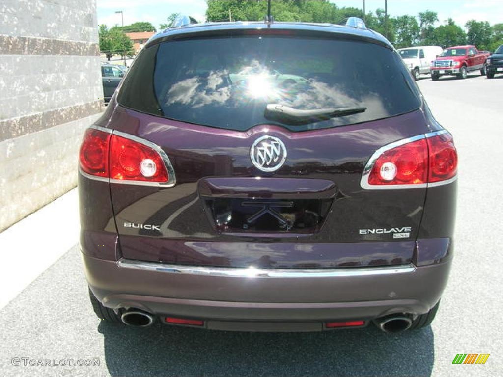 2009 Enclave CXL AWD - Dark Crimson Metallic / Dark Titanium/Titanium photo #8