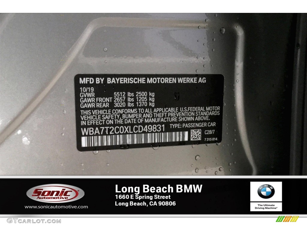 2020 7 Series 740i Sedan - Donington Grey Metallic / Ivory White/Black photo #11