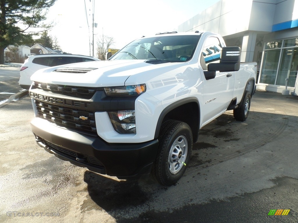 Summit White 2020 Chevrolet Silverado 2500HD Work Truck Regular Cab 4x4 Exterior Photo #136885941