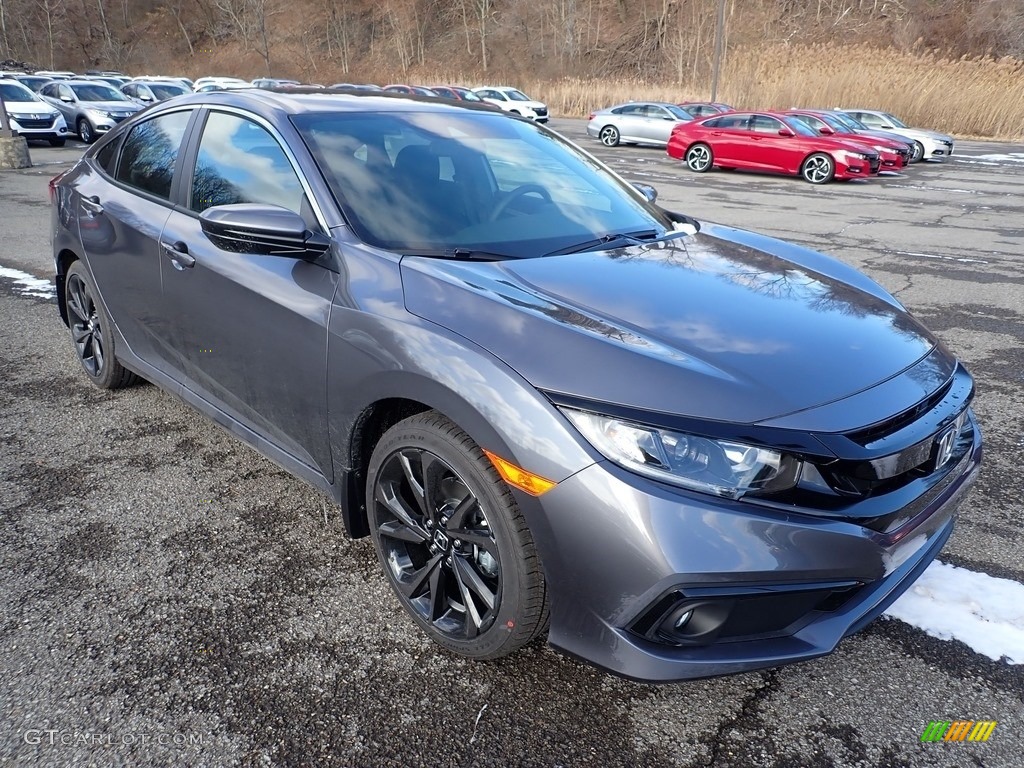 Modern Steel Metallic 2020 Honda Civic Sport Sedan Exterior Photo #136887507