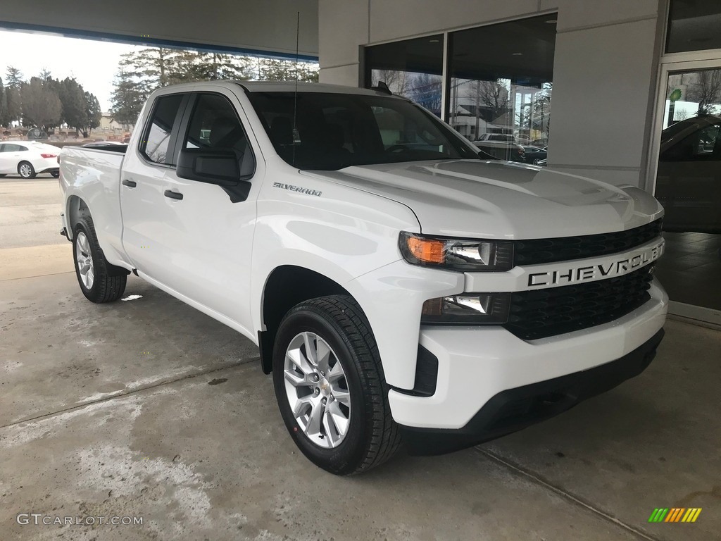 2020 Silverado 1500 Custom Double Cab 4x4 - Summit White / Jet Black photo #1