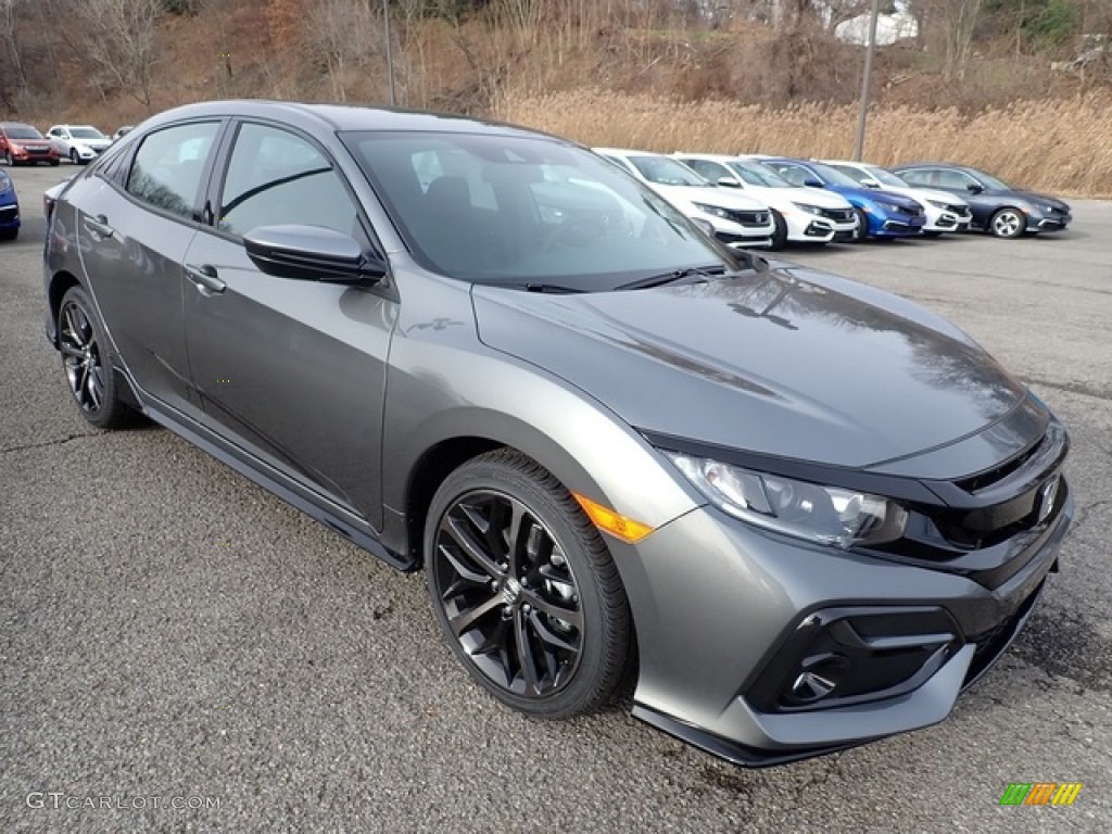 Polished Metal Metallic 2020 Honda Civic Sport Hatchback Exterior Photo #136888039