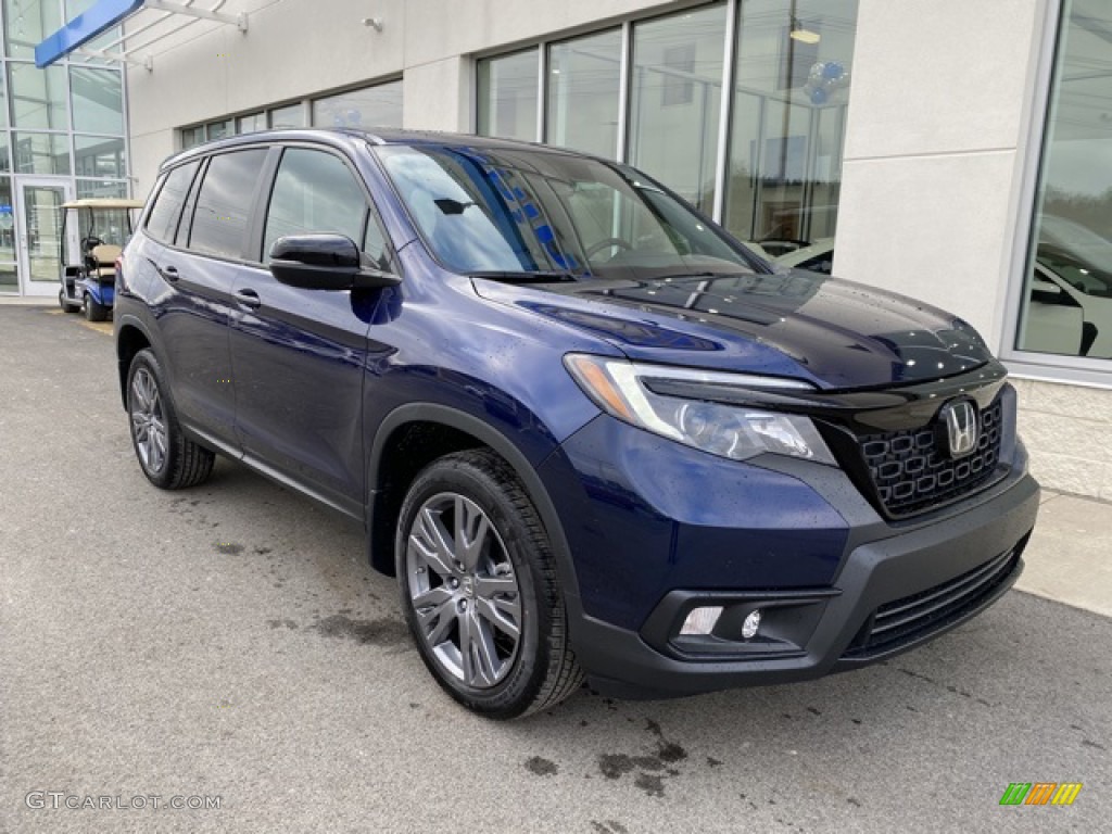 Obsidian Blue Pearl 2020 Honda Passport EX-L AWD Exterior Photo #136888314