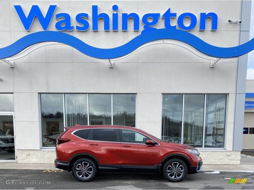 2020 CR-V EX-L AWD - Radiant Red Metallic / Gray photo #1