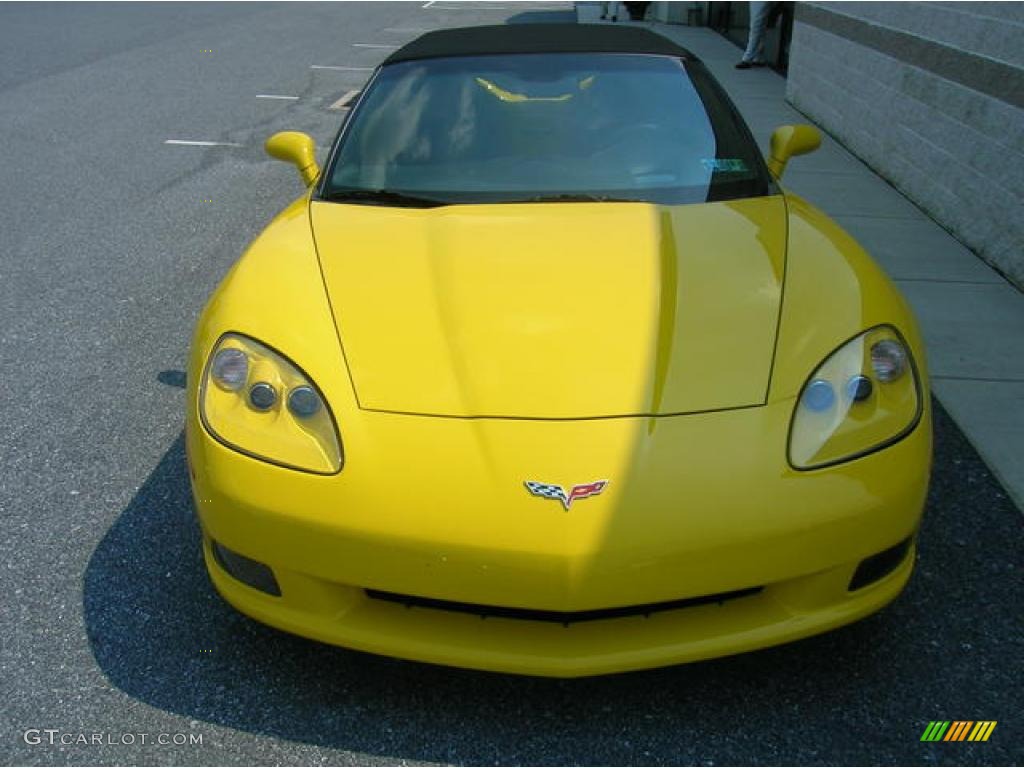 2006 Corvette Convertible - Velocity Yellow / Ebony Black photo #2