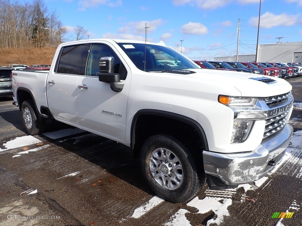Summit White 2020 Chevrolet Silverado 2500HD LTZ Crew Cab 4x4 Exterior Photo #136892418