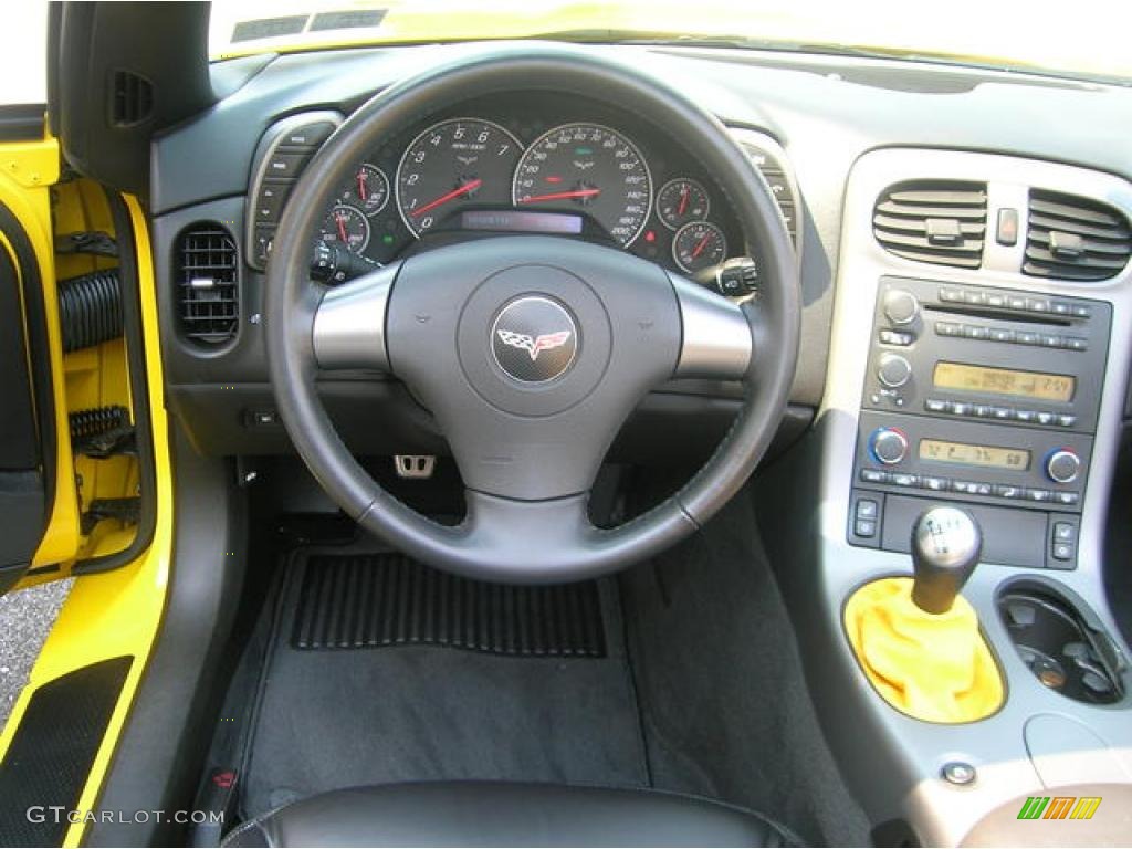 2006 Corvette Convertible - Velocity Yellow / Ebony Black photo #13