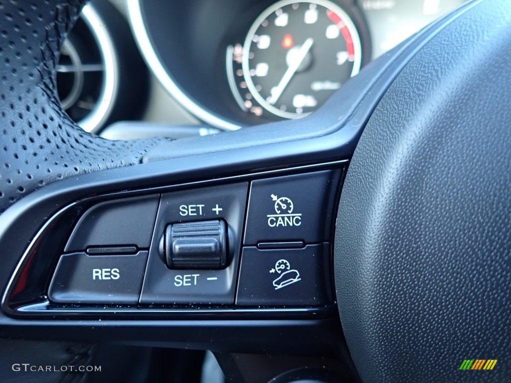 2020 Alfa Romeo Stelvio AWD Black Steering Wheel Photo #136897254