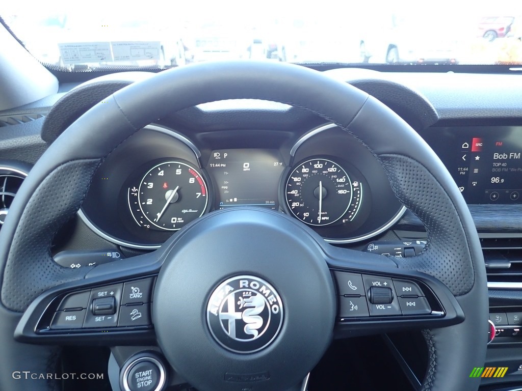 2020 Alfa Romeo Stelvio AWD Black Steering Wheel Photo #136897308