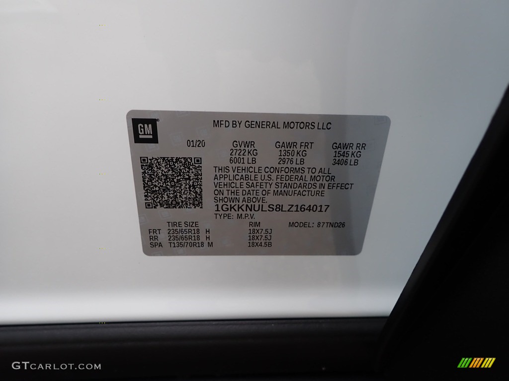 2020 Acadia SLT AWD - Summit White / Jet Black photo #11