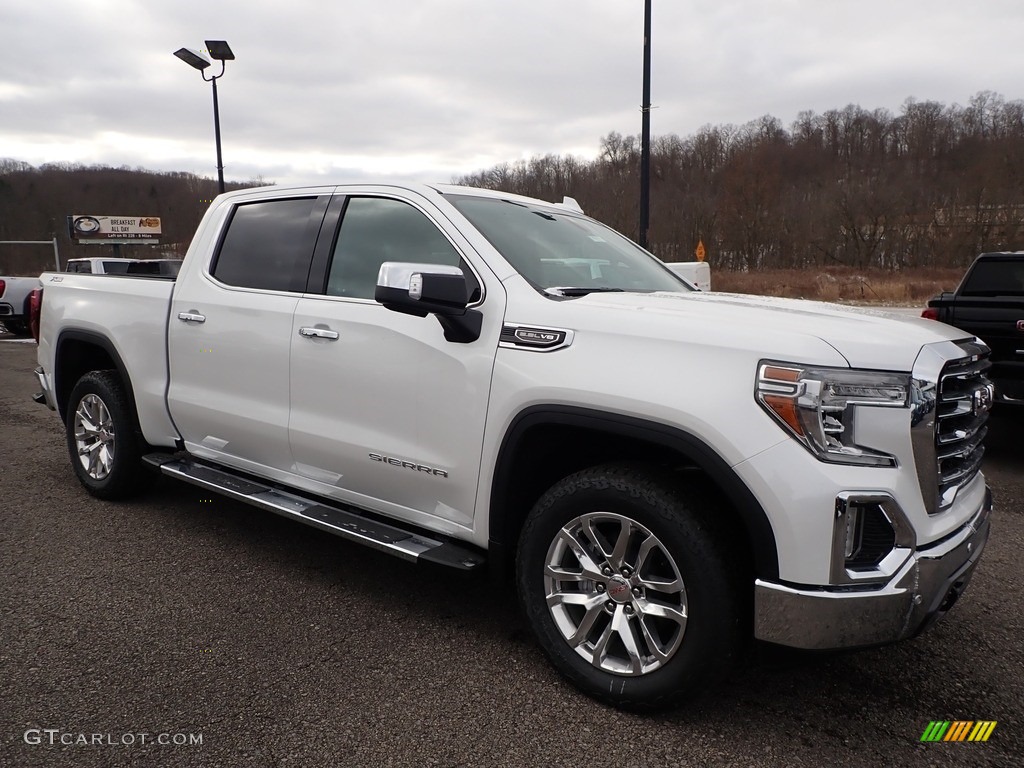 White Frost Tricoat 2020 GMC Sierra 1500 SLT Crew Cab 4WD Exterior Photo #136906057