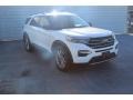 2020 Star White Metallic Tri-Coat Ford Explorer XLT  photo #2