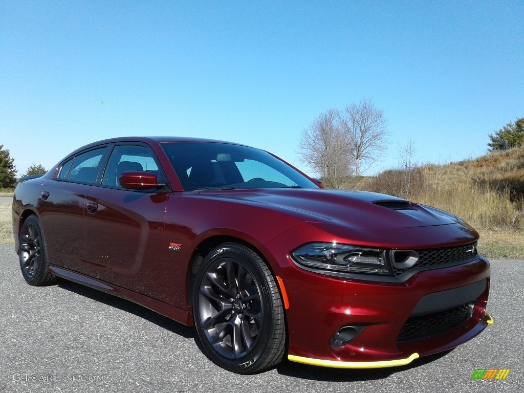 2020 Charger Scat Pack - Octane Red / Black Houndstooth photo #4