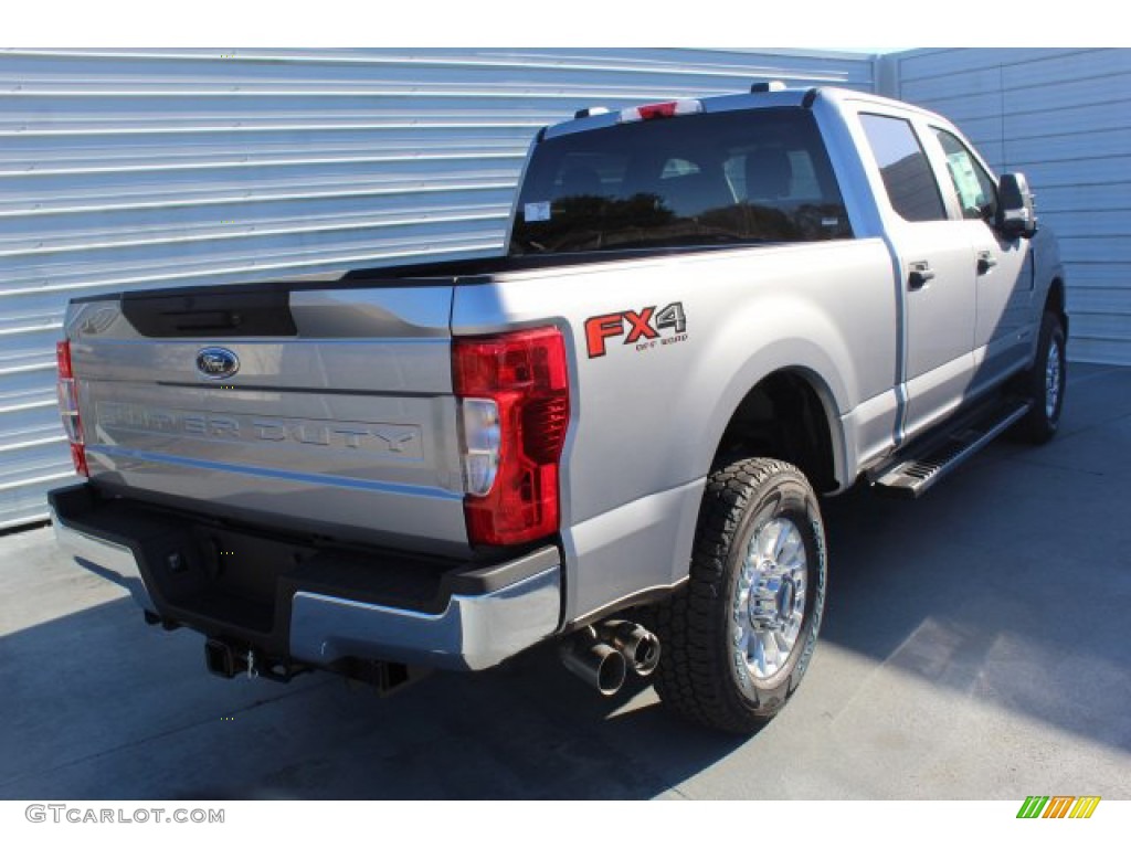 2020 F250 Super Duty XLT Crew Cab 4x4 - Iconic Silver / Medium Earth Gray photo #8