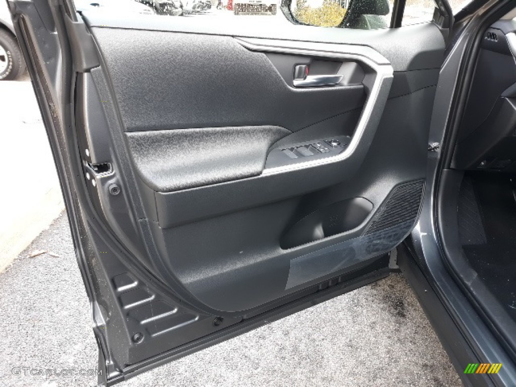 2020 Toyota RAV4 XLE AWD Hybrid Black Door Panel Photo #136913029