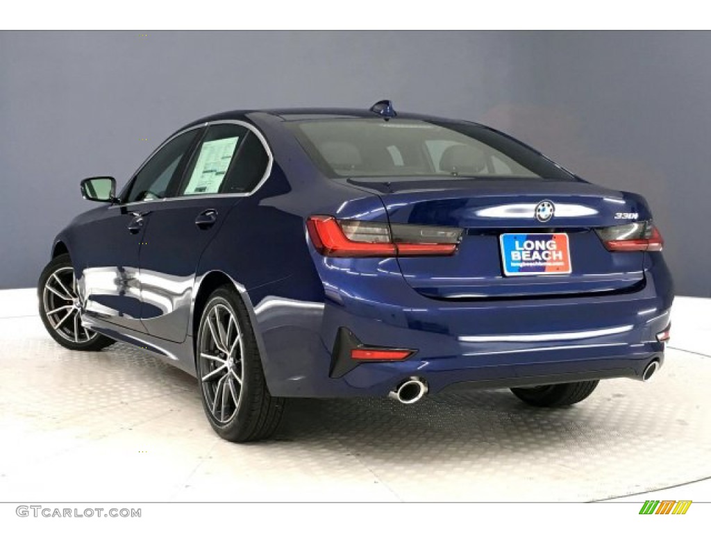 2020 3 Series 330i Sedan - Mediterranean Blue Metallic / Black photo #2