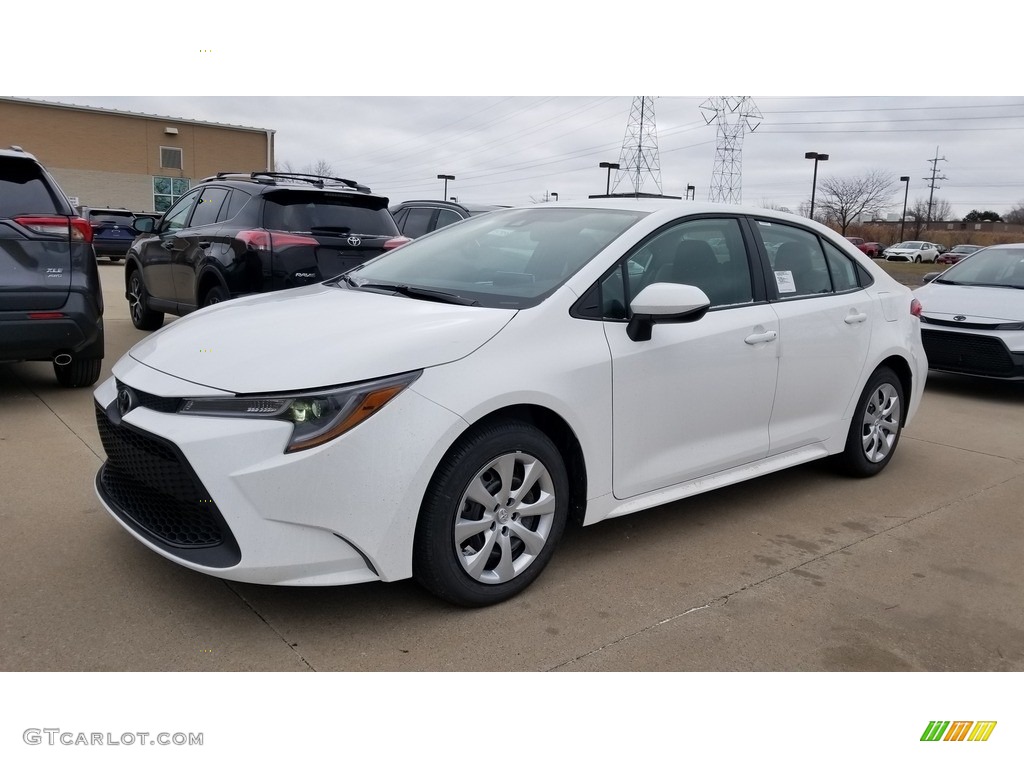 2020 Corolla LE - Super White / Light Gray photo #1