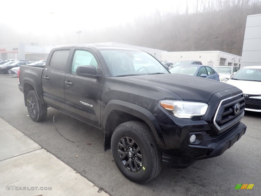 2020 Tacoma SR5 Double Cab 4x4 - Midnight Black Metallic / Cement photo #1