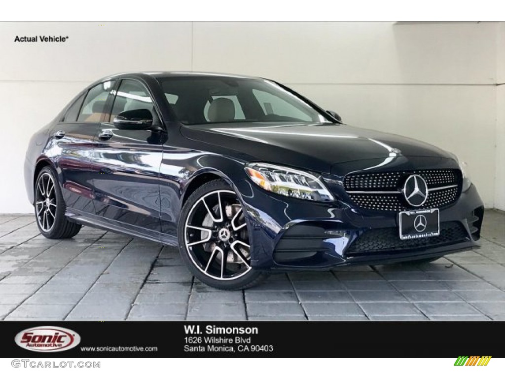 2020 C 300 Sedan - Lunar Blue Metallic / Silk Beige/Black photo #1