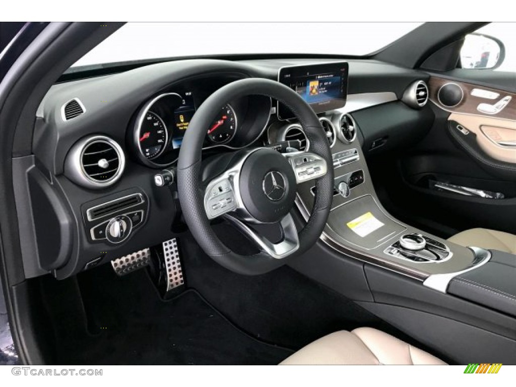 Silk Beige/Black Interior 2020 Mercedes-Benz C 300 Sedan Photo #136917349